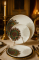 Hamlay Pack of 41 Melamin Dinner Set(Green, White)