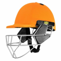 DSC Scud LITE Titanium Premium Cricket Helmet for Men & Boys with Neck Guard |Fixed Titanium Grill | Back Support Strap| Light Weight | Size : Extra Small | Colour : Orange |
