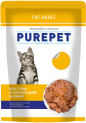purepet Real Chicken and Tuna 1.5 kg (30×0.05 kg) Wet Adult Cat Food