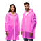 Robustt Unisex Raincoat With Hood – Pink (Pack of 2) | Waterproof Rain Poncho | EVA Material | Reusable | Lightweight | Fashionable | Universal Size | Raincoat for Men and Women
