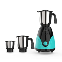 Pigeon Zest Mixer Grinder 3 Speed Control 750 Watt Powerful Copper Motor with 3 Stainless Steel Jars for Dry Grinding, Wet Grinding and Making Chutney and 3 Polycarbonate lids – Blue